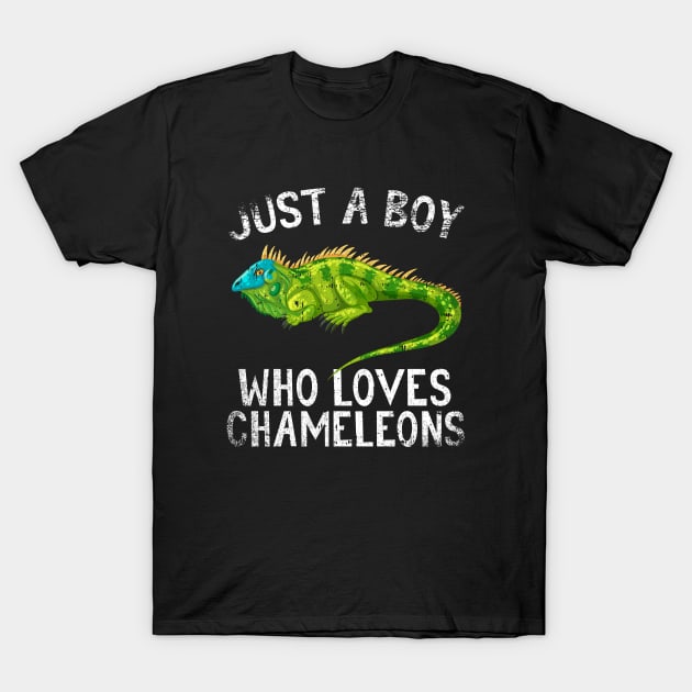 Just A Boy Who Loves Chameleons T-Shirt by simonStufios